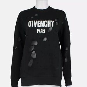 Givenchy Black Distressed Women's Top